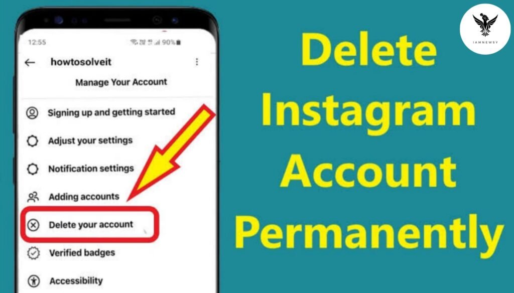 how to delete instagram account permanently