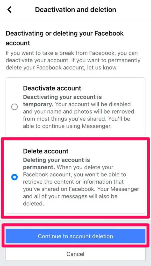 How to delete your Facebook account