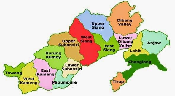 how many states in india | Map of Arunachal Pradesh