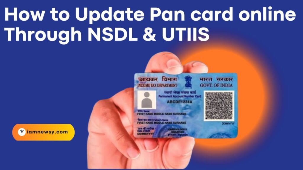 How to Update Pan Card Online