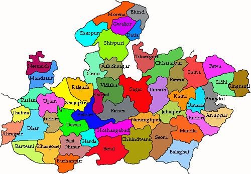 how many states in india | Map of Madhya Pradesh