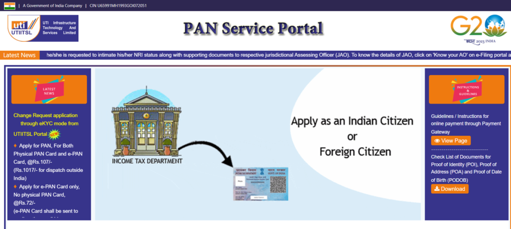 Steps to Apply for PAN through UTIITSL Portal | How to Apply for Pancard