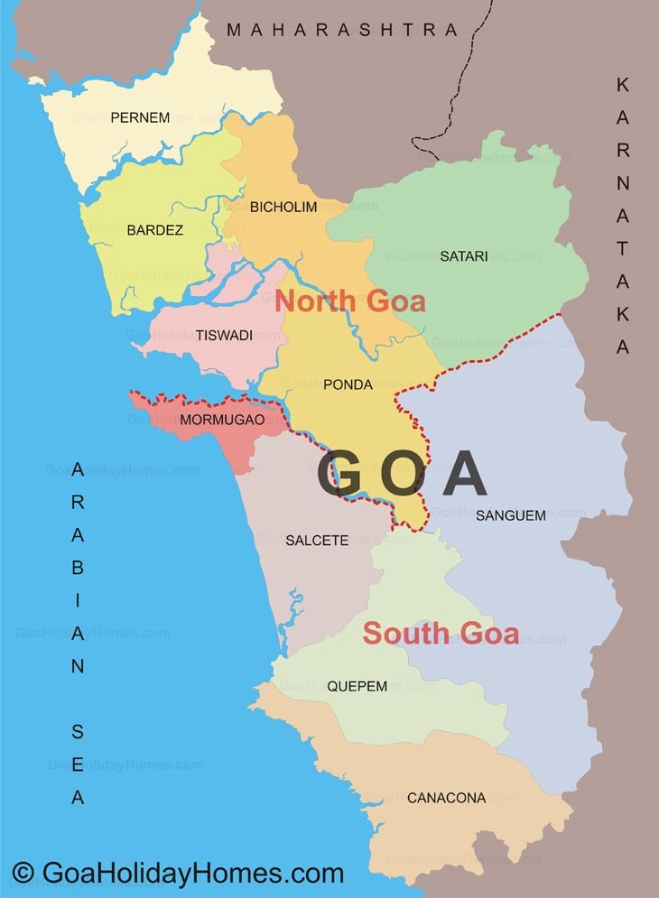  how many states in india | Map of Goa